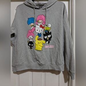 Sanrio Hello Kitty & Friends Gray Hoodie XL